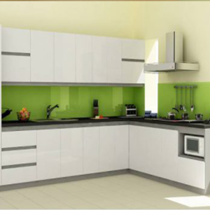 Kính cường lực ốp bếp Hải Long màu XANH NON 8 ly