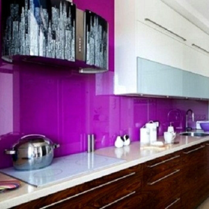 Kính cường lực ốp bếp hải long màu TÍM 8 ly